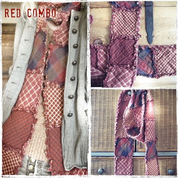//ADDED MORE// Long upcycled pieced autumn scarf - Picture 3 of 8